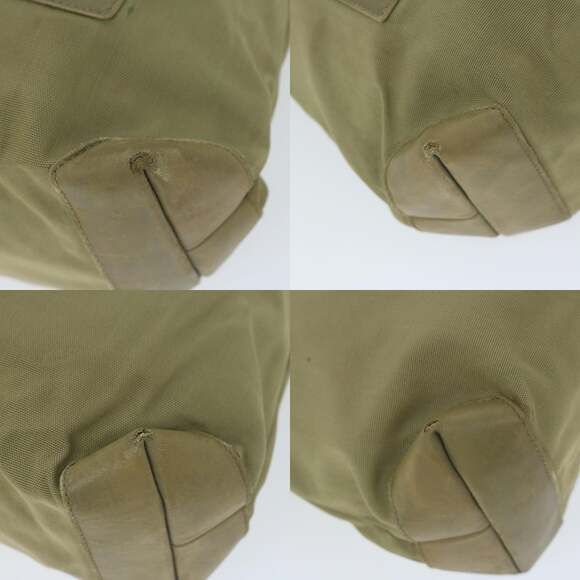 GUCCI Sherry Line Hand Bag Nylon Khaki Red 019 0402 019 0402 - Picture 10 of 12